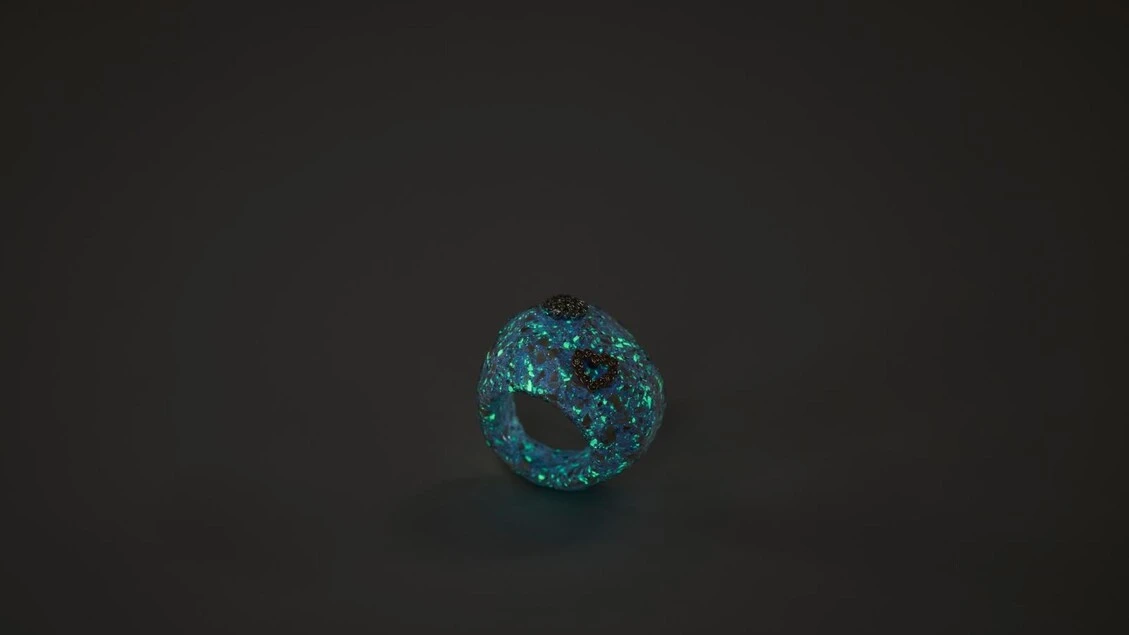 Cemento al posto di oro o argento nei gioielli luminescenti