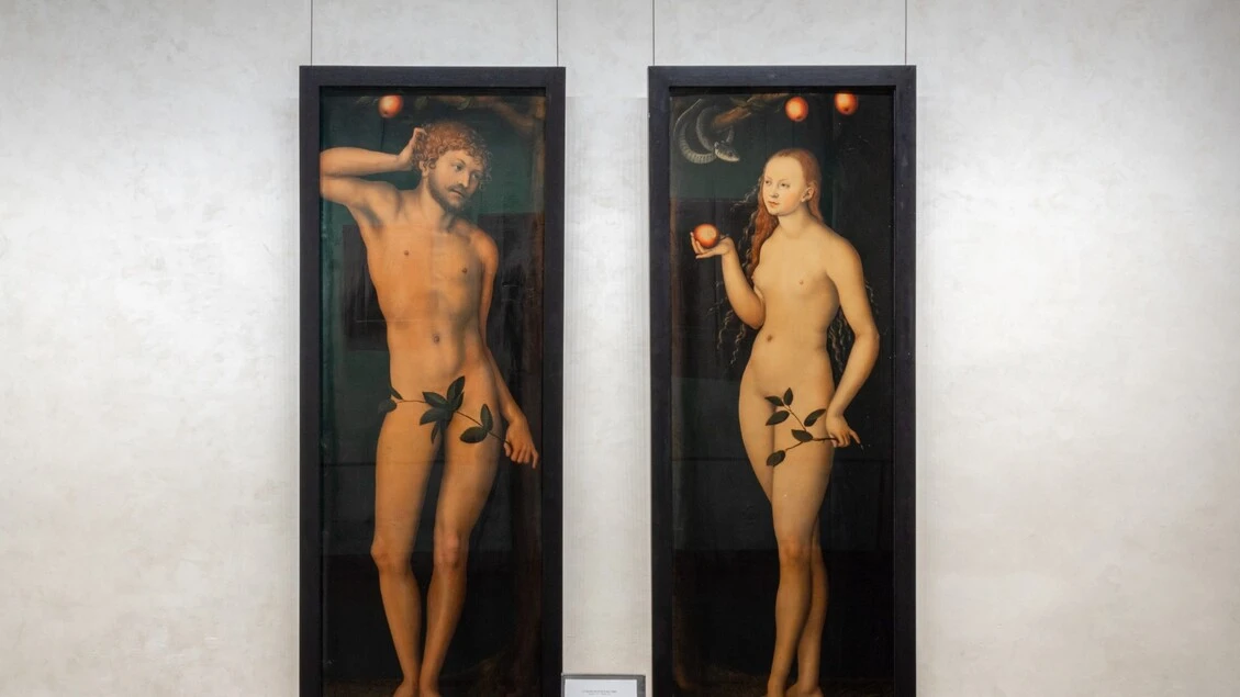 Agli Uffizi riuniti in una sola cornice Adamo ed Eva di Cranach