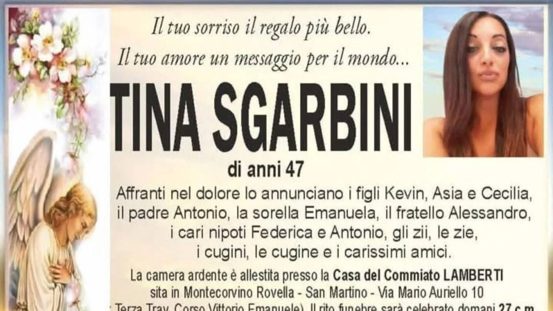 Oggi pomeriggio i funerali di Tina, uccisa dall'ex compagno