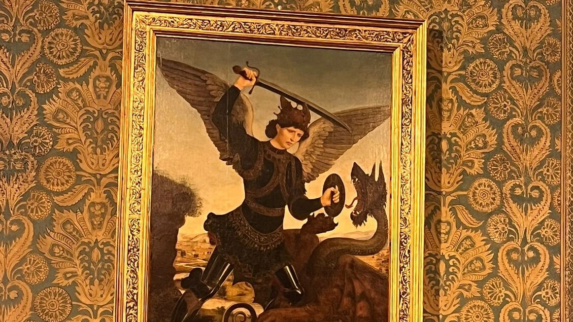 100 anni Museo Bardini, restauro live del San Michele arcangelo