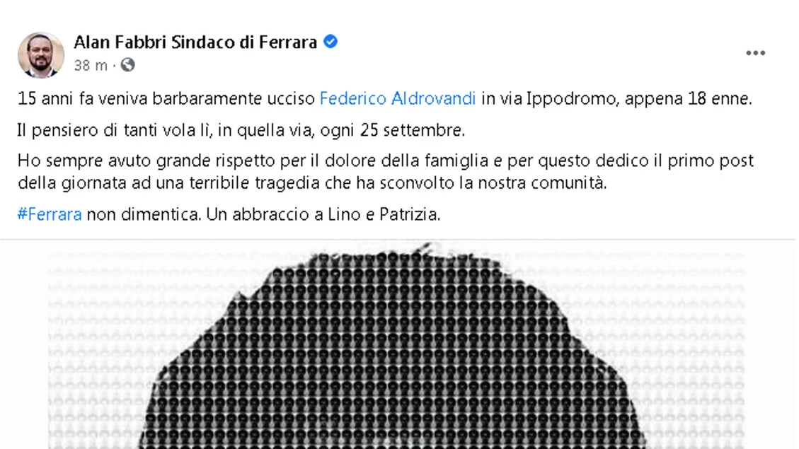 Ventanni dalla morte di Aldro, 'ucciso senza ragione'