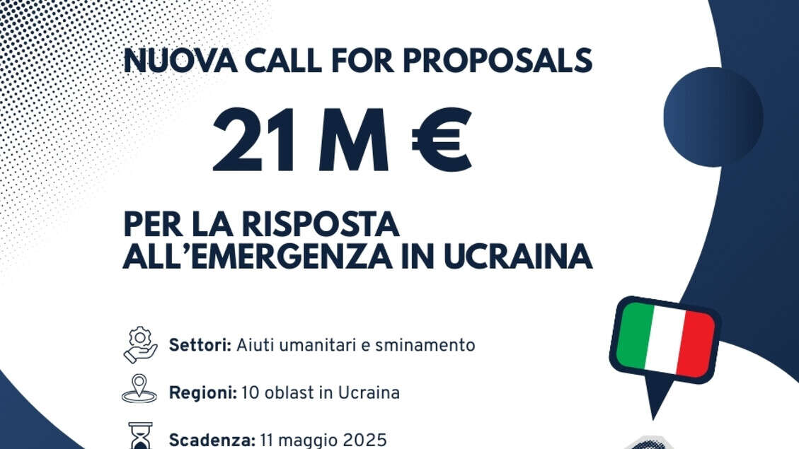 Bando Aics, 21 milioni per le comunità vulnerabili in Ucraina