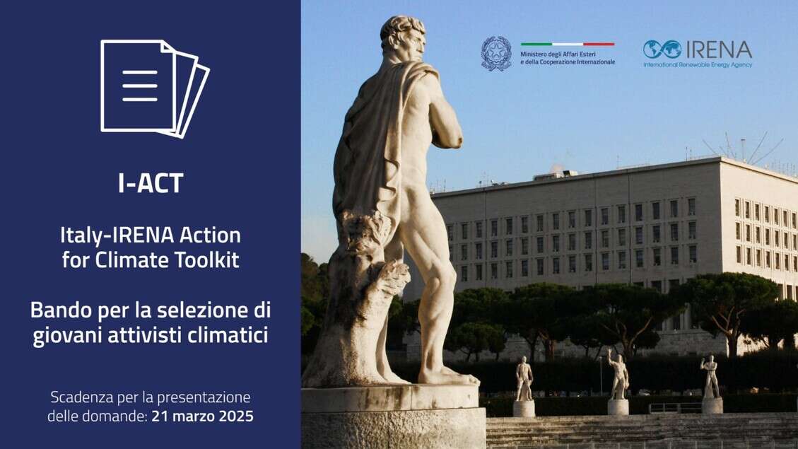 Maeci, 'I-ACT' nuovo bando per giovani attivisti climatici