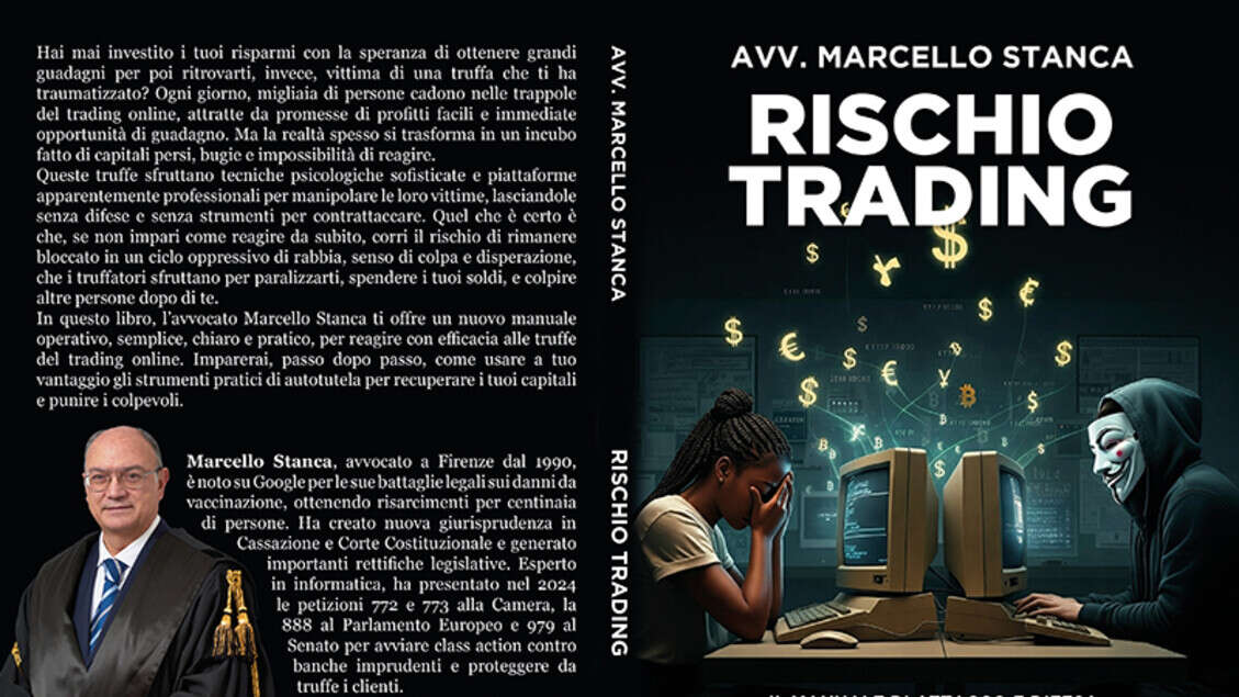 L’avvocato Marcello Stanca lancia il Bestseller “Rischio Trading”