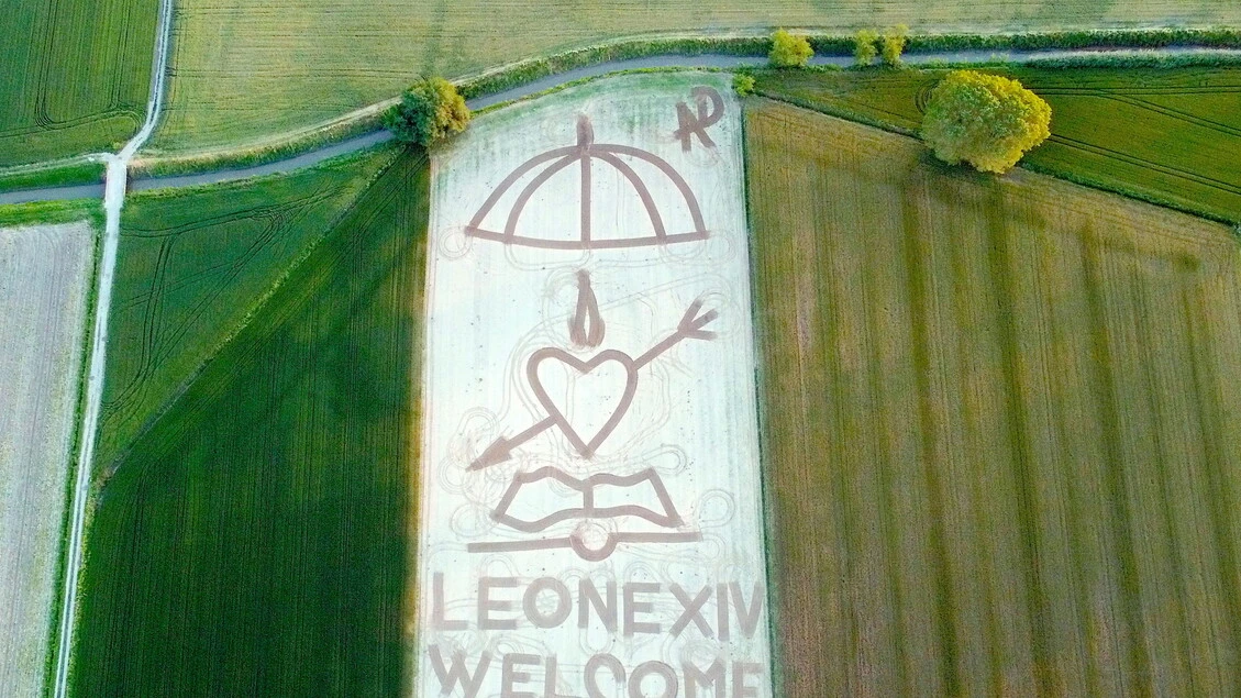 In Veneto una maxi opera di land art dedicata a Papa Leone XIV