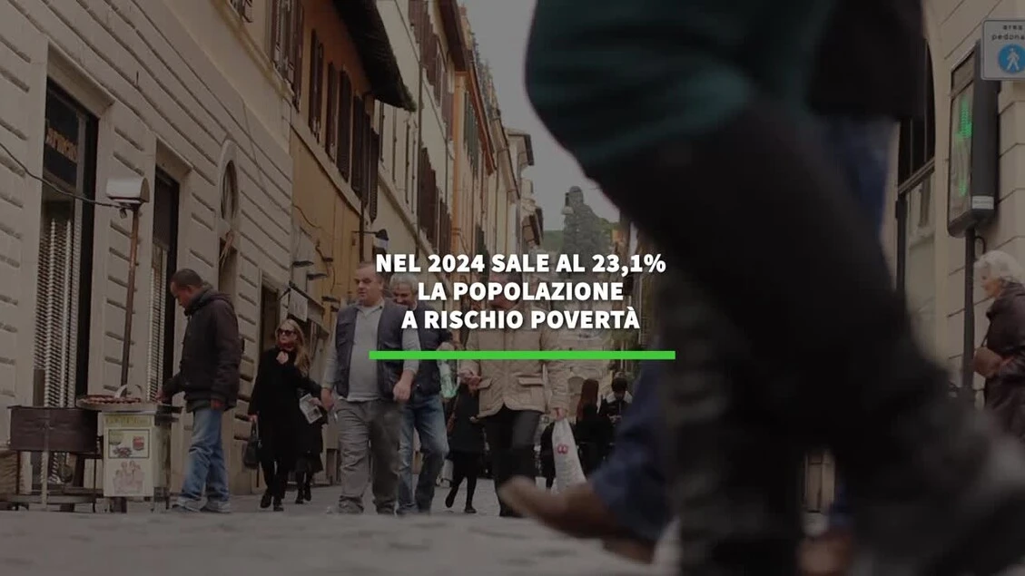 Nel 2024 salita al 23,1% la popolazione a rischio poverta'