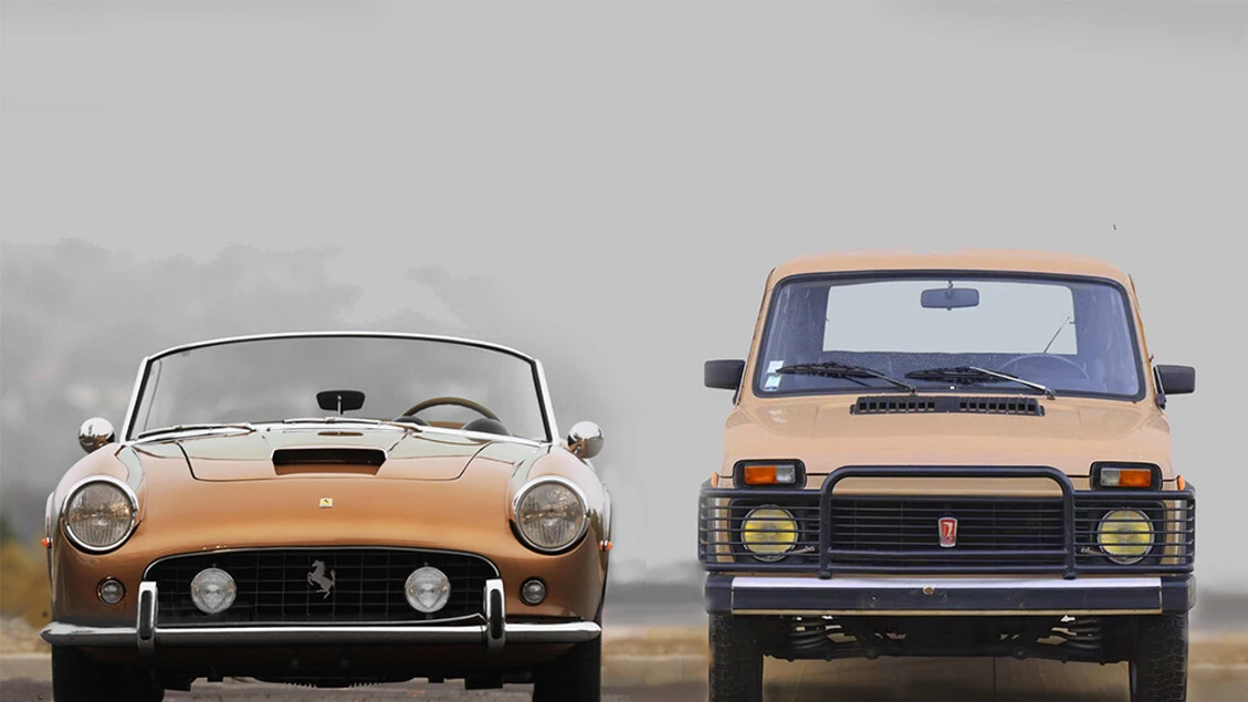 Ferrari 250 California e Lada Niva, i 2 volti del collezionismo