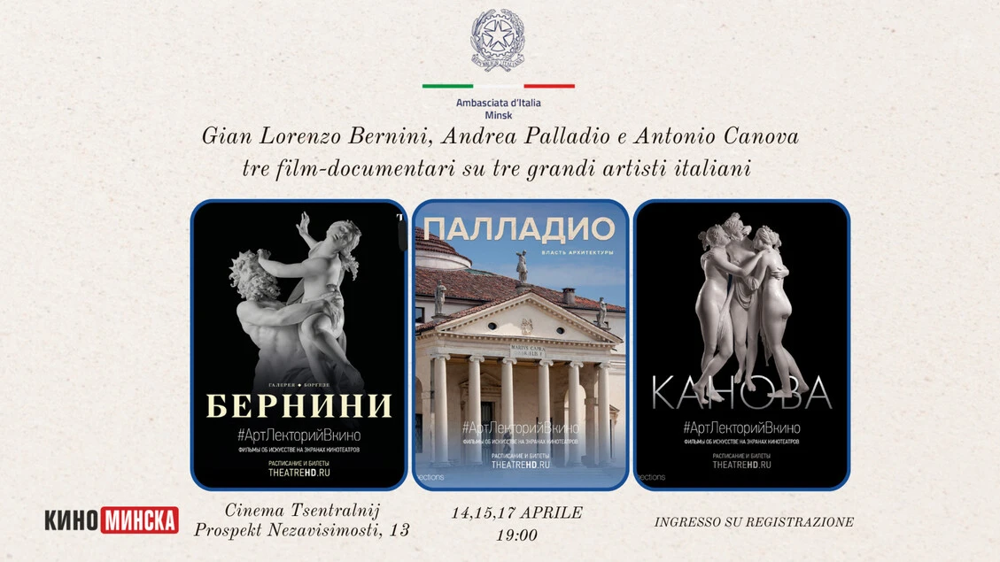 A Minsk tre documentari su Bellini, Palladio e Canova