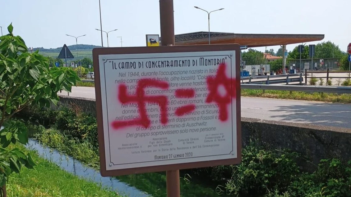 Svastiche contro Israele all'ex lager di Montorio Veronese