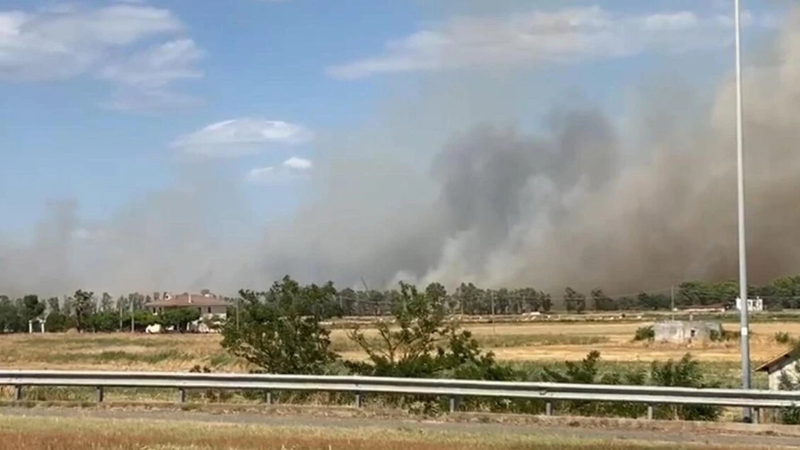Incendio a Metaponto, alcuni turisti fatti evacuare via mare
