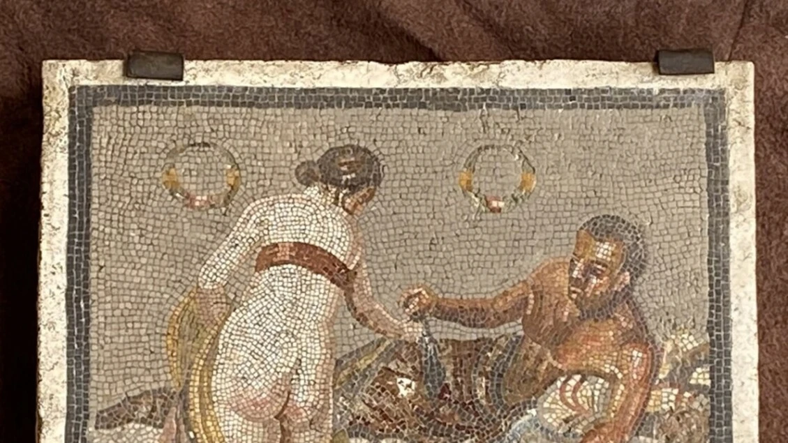 Restituito al Parco di Pompei un mosaico di epoca romana