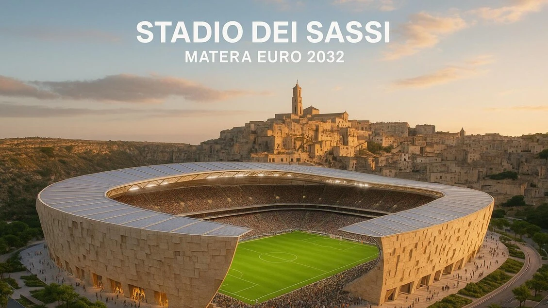 Da Matera l'idea del nuovo 'Stadio dei Sassi' per Euro 2032