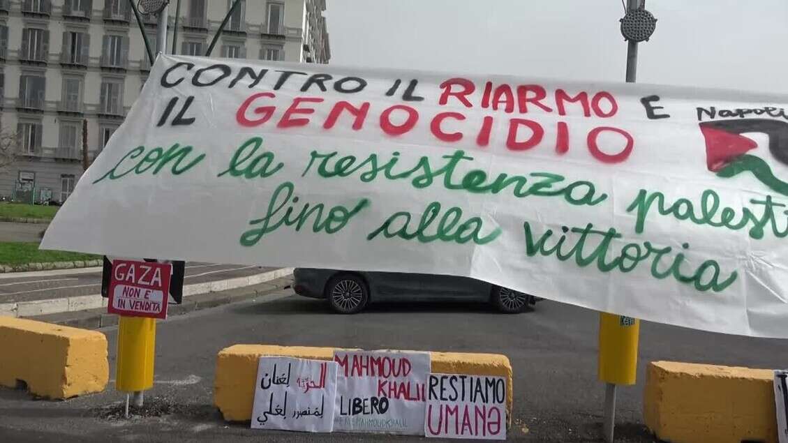 Napoli, manifestazione pro-Palestina: 