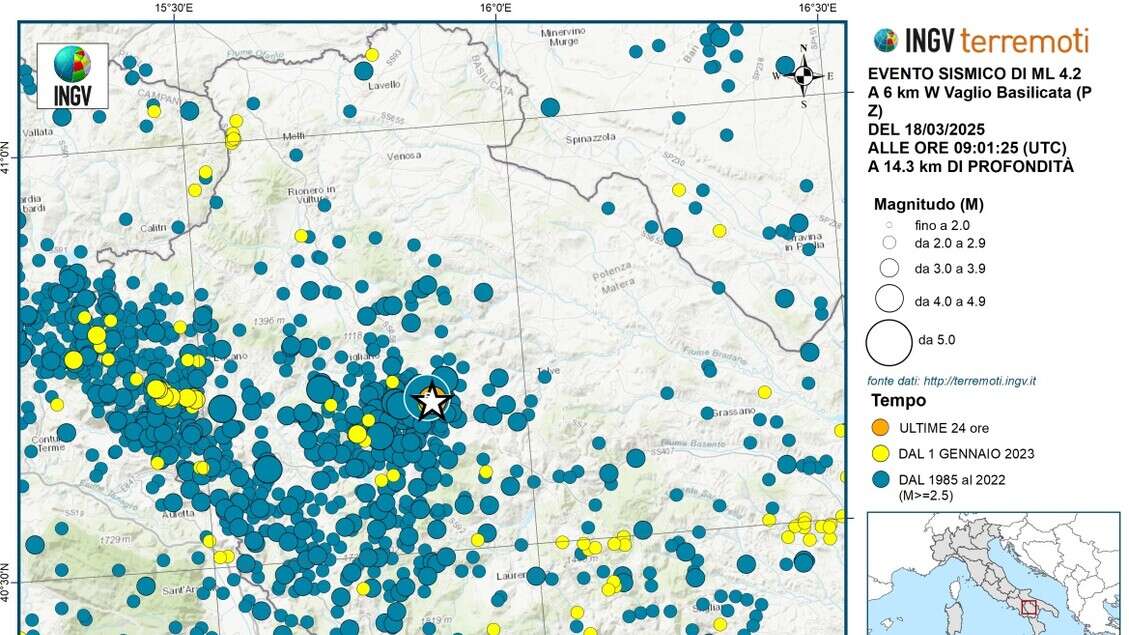 Terremoto a Potenza, la profondità ha attenuato l'effetto