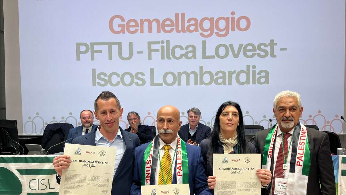 Accordo tra Filca-Cisl Lombardia e la palestinese Pftu di Gerico