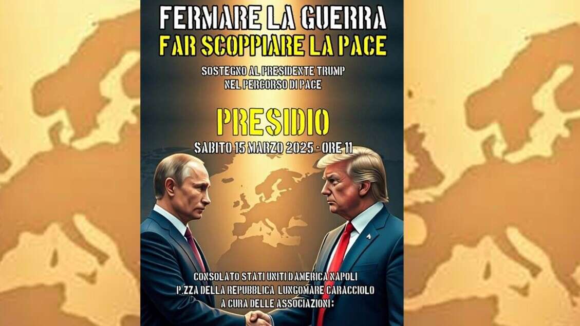 A Napoli sabato presidio pro Trump e per fermare la guerra