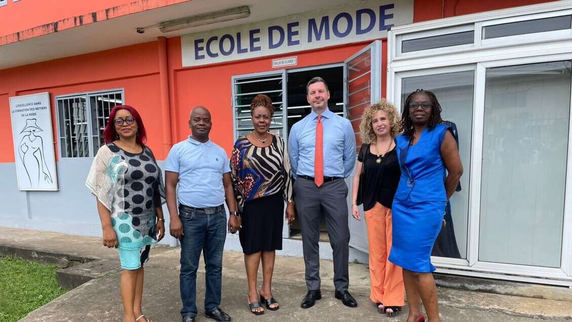 Ambasciatore Italia in Gabon visita Scuola di Moda di Libreville