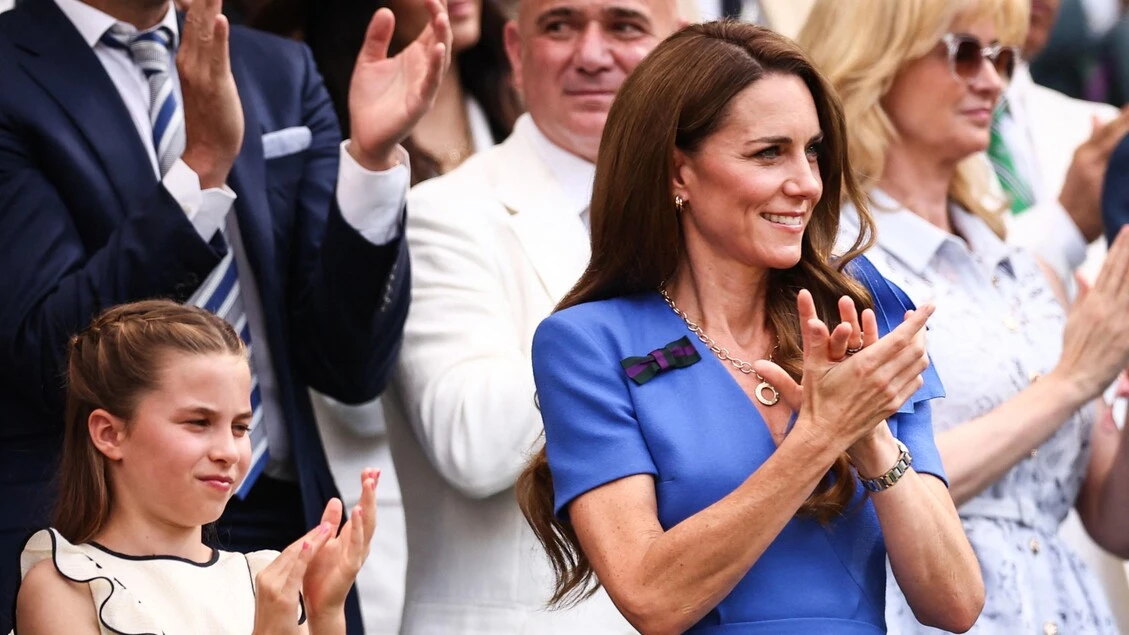 Wimbledon: William e Kate con i figli in tribuna, c'è anche re Felipe