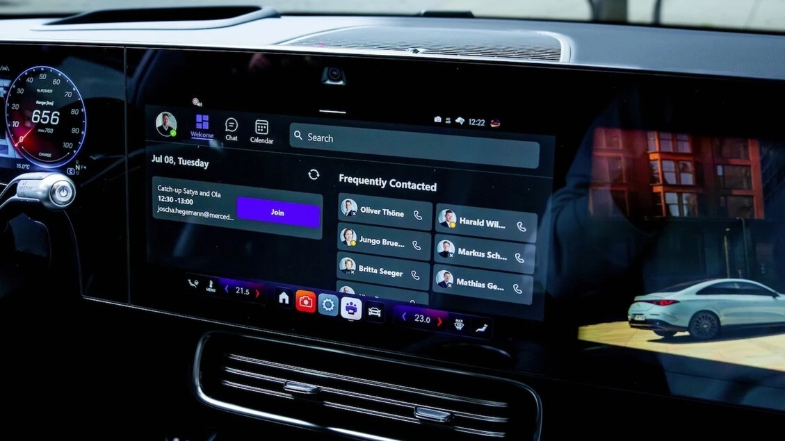 Mercedes con Microsoft incrementa la produttività in auto