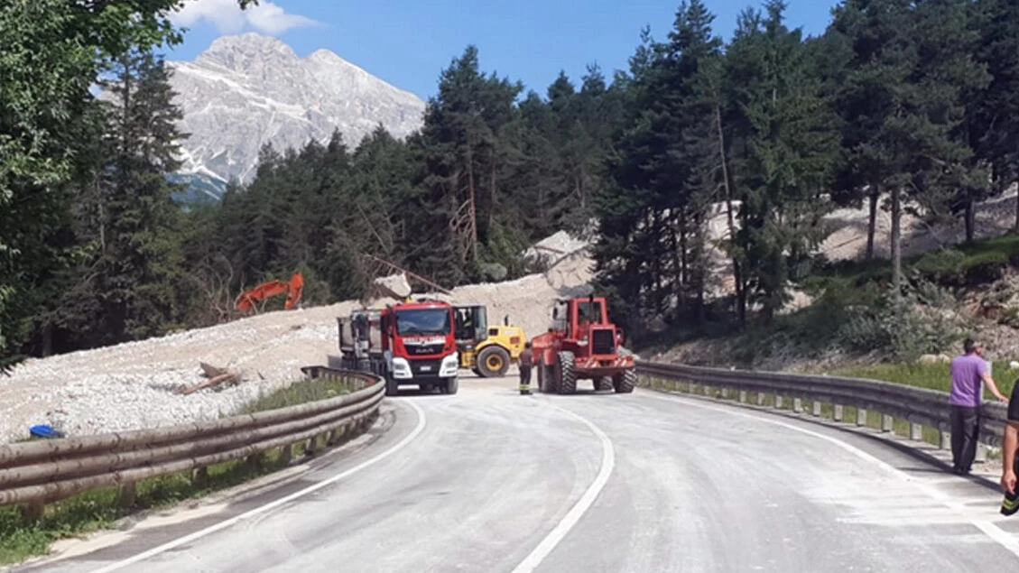 Frana in Cadore, Alemagna aperta solo per mezzi di soccorso