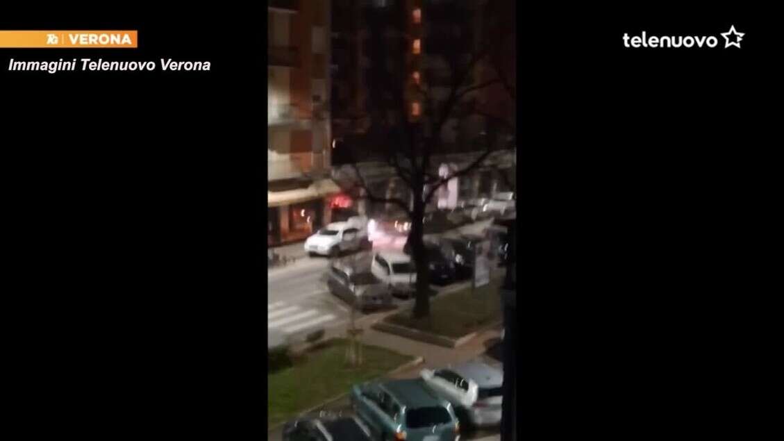 Fugge e si getta in un canale dopo una tentata rapina a Verona, il momento della spaccata