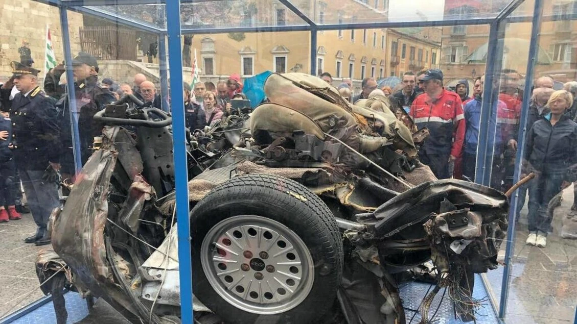 Falcone: teca con auto scorta esposta nel Museo del Presente