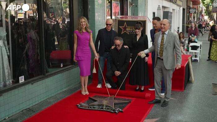 Tim Burton riceve la stella sulla Hollywood Walk of Fame