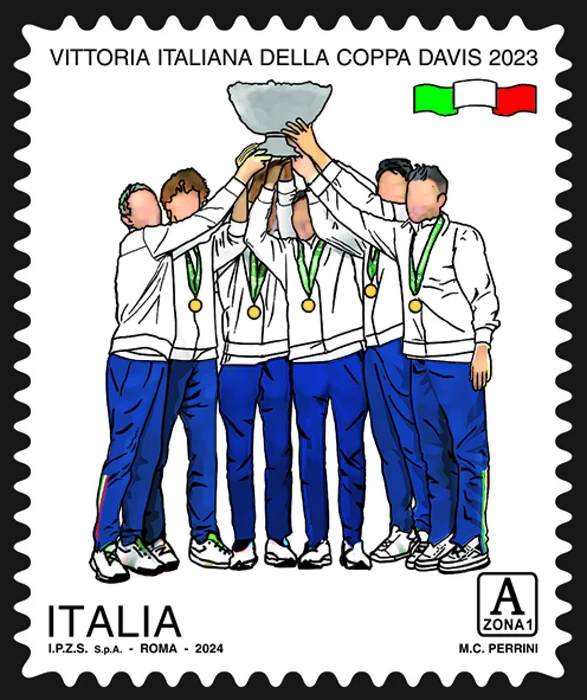 Coppa Davis: emesso francobollo per vittoria Italia 2023