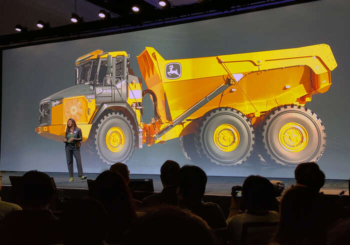 John Deere al CES 2025 lancia robo-dumper per lavori in cava