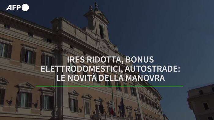 Ires ridotta, bonus elettrodomestici, autostrade: le novita' della manovra