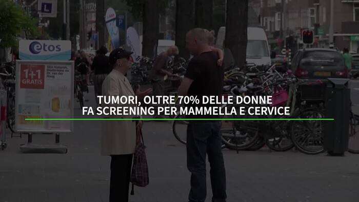 Tumori, oltre 70% donne fa screening per mammella e cervice