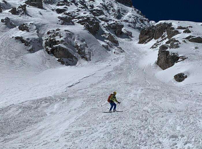 Cortina, slavina su pista chiusa in Tofana