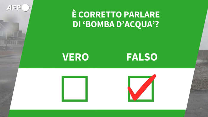 Ansa VERIFIED - E' corretto parlare di 'bomba d'acqua'?