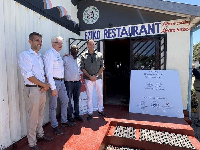 Consolato d'Italia sostiene la scuola di cucina a Città del Capo