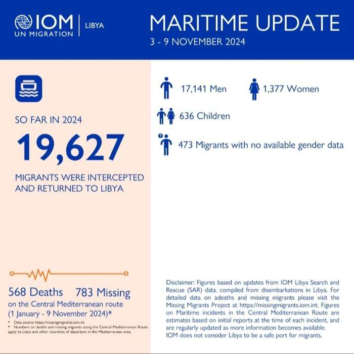 Oim, '568 morti e 783 dispersi nel Mediterraneo centrale'