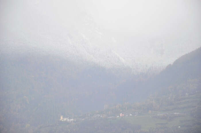 Neve in Valle d'Aosta oltre i 1.000 metri di quota