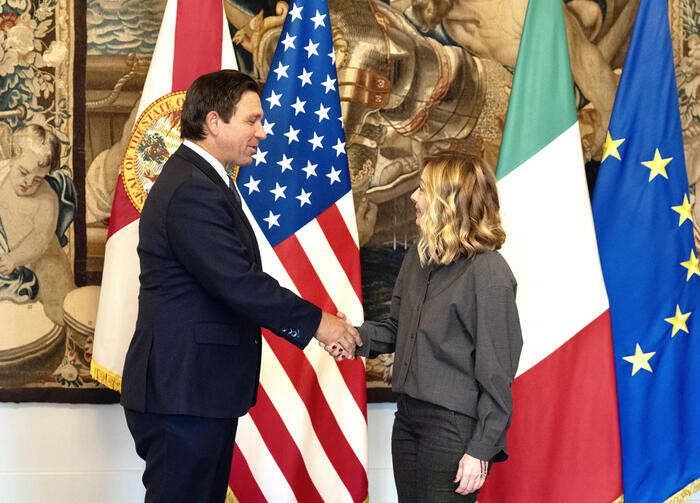 DeSantis, 'grazie Meloni, crescano le relazioni Florida-Italia'