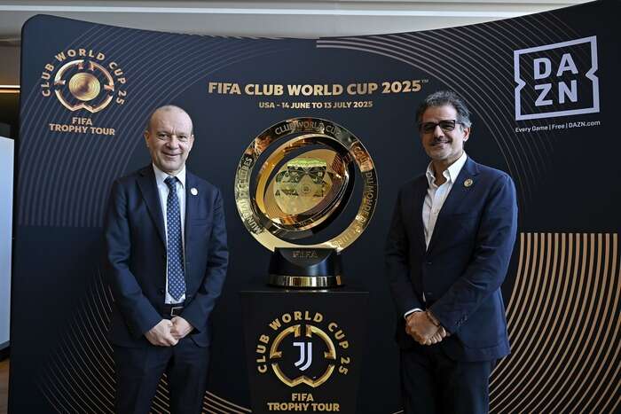 Il trofeo del Mondiale per club 2025 debutta all'Allianz stadium