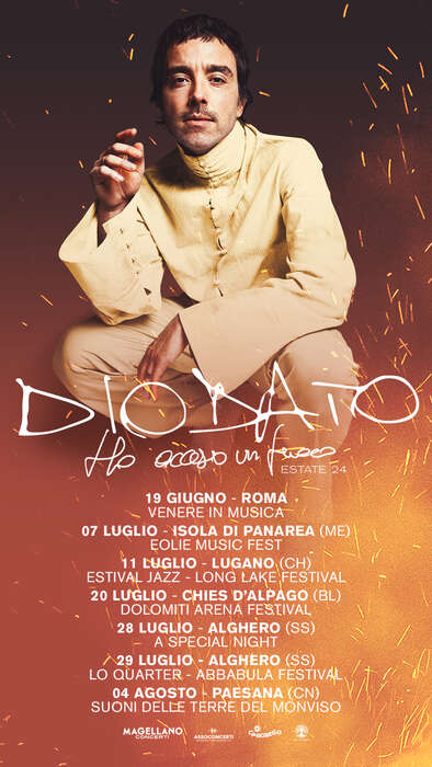 Diodato, live in estate con 7 speciali appuntamenti in Italia