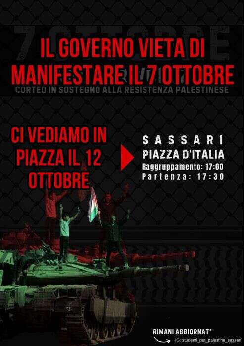 In piazza a Cagliari il 5 contro ddl Sicurezza e pro Palestina