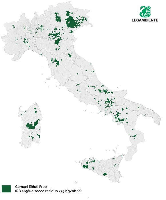 Comuni Ricicloni, +11% nel 2023. Nord primo, cresce il Sud