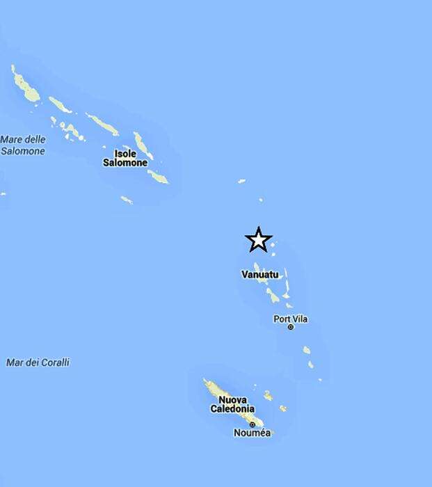 Terremoto magnitudo 7.3 al largo di Vanuatu, rischio tsunami