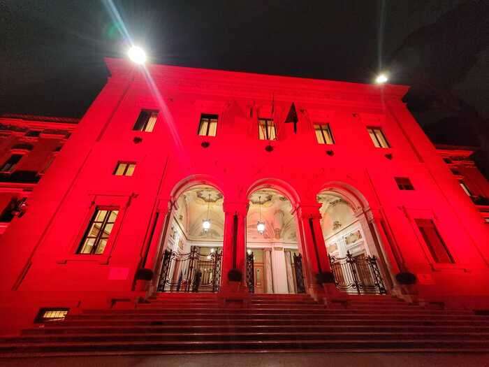 Violenza sulle donne, Enel illumina di rosso sede del Cnel