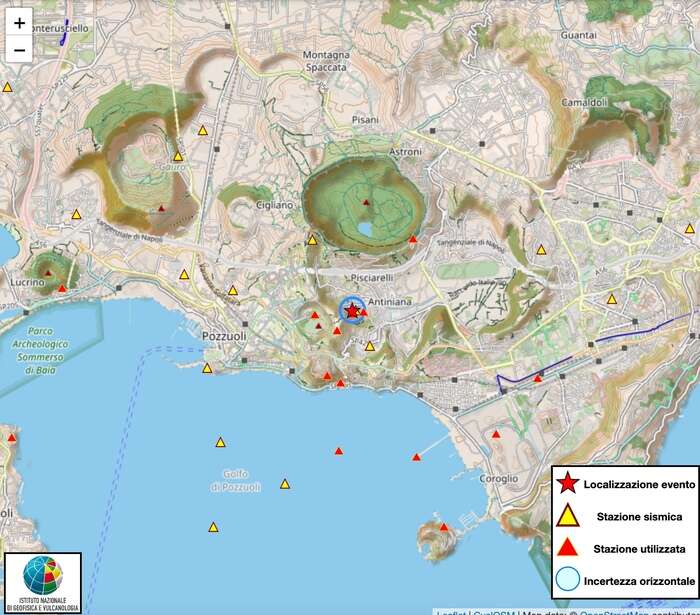 Ai Campi Flegrei in corso un nuovo sciame sismico