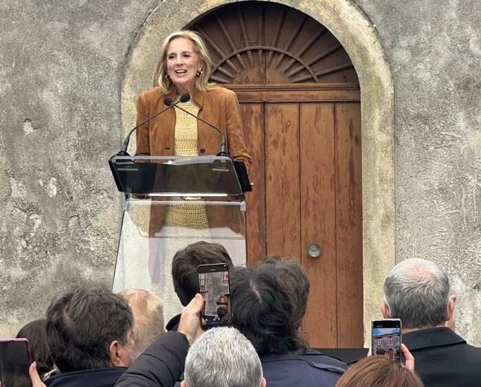 Jill Biden a Gesso, 'è bellissimo, qui sento calore di casa'