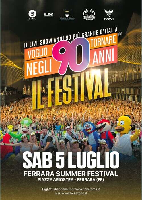 'Voglio tornare negli anni '90' al Ferrara Summer Festival