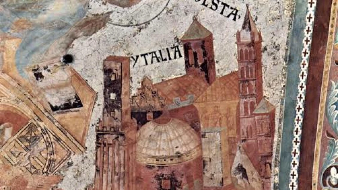 Padre Fortunato, la parola Ytalia in affresco di Cimabue nella Basilica di Assisi