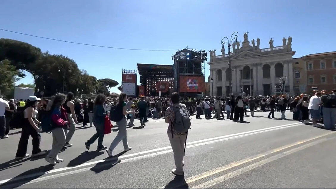 Concerto del Primo Maggio a Roma, il pubblico a piazza San Giovanni