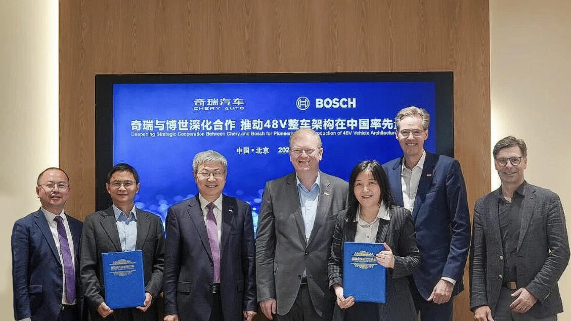 Bosch e Chery pronte ad avviare produzione auto con impianto a 48 Volt