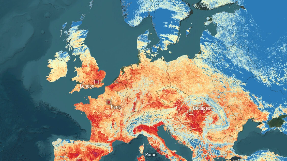 7 L'ondata di caldo in Europa vista dai satelliti